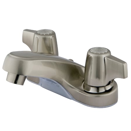 Kingston Brass 4" Centerset Bathroom Faucet, Brushed Nickel KB160SNLP